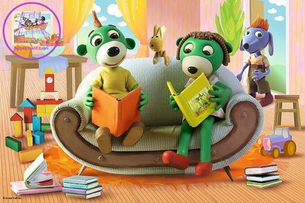 Puzzle Treflíci: Společné čtení 60 dílků