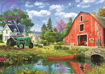 EUROGRAPHICS Puzzle Červená stodola 1000 dílků