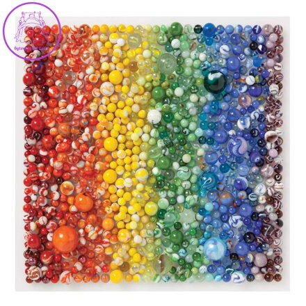 GALISON Čtvercové puzzle Duhové skleněnky 500 dílků