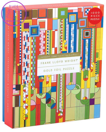 GALISON Metalické puzzle Frank Lloyd Wright Saguaro a kaktusy 1000 dílků