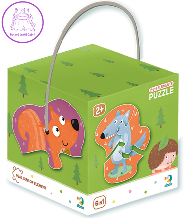 DODO Puzzle Zvířátka v lese 6v1 (2,3,4 dílky)