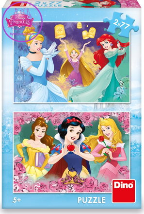 DINO Puzzle Disney princezny 2x77 dílků