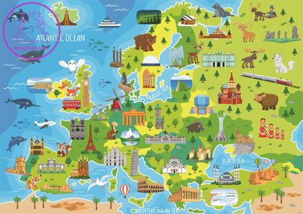 EDUCA Puzzle Mapa Evropy 150 dílků