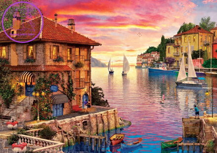 ART PUZZLE Puzzle Středomořský přístav 1500 dílků