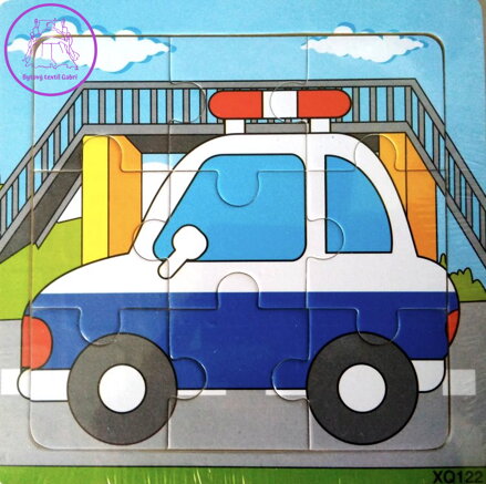 Dřevěné puzzle Policie 9 dílků