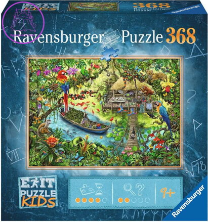 RAVENSBURGER Únikové EXIT puzzle Kids Expedice do džungle 368 dílků
