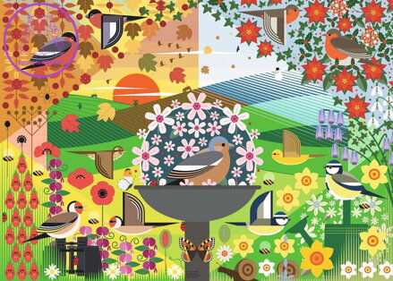 RAVENSBURGER Puzzle Mám ráda ptáčky 1000 dílků