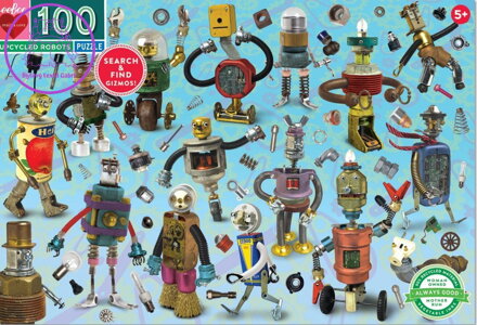 EEBOO Puzzle Roboti a součástky 100 dílků