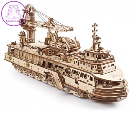 UGEARS 3D puzzle Výzkumný parník 575 dílků