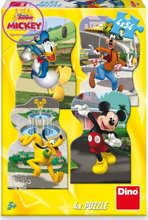 DINO Puzzle Mickey a přátelé ve městě 4x54 dílků