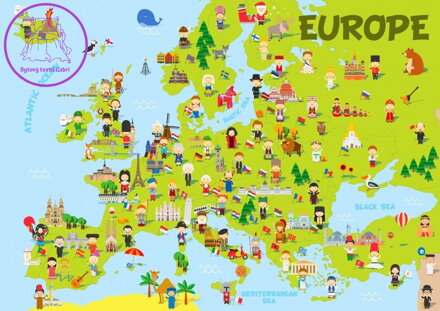 BLUEBIRD Puzzle Mapa Evropy 150 dílků