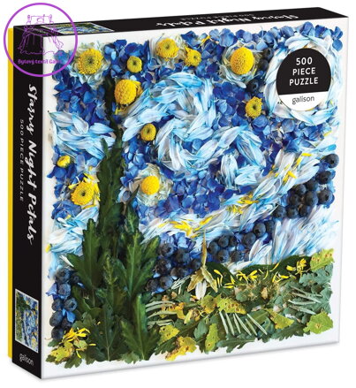GALISON Čtvercové puzzle Hvězdná noc z okvětních lístků 500 dílků