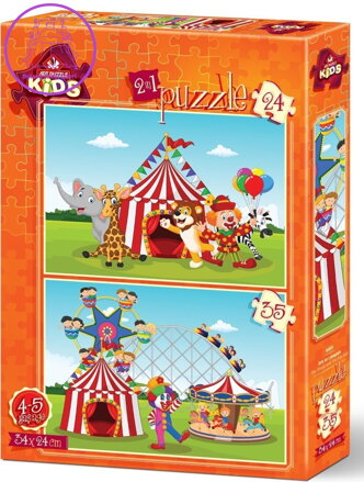 ART PUZZLE Puzzle Cirkus a lunapark 24+35 dílků