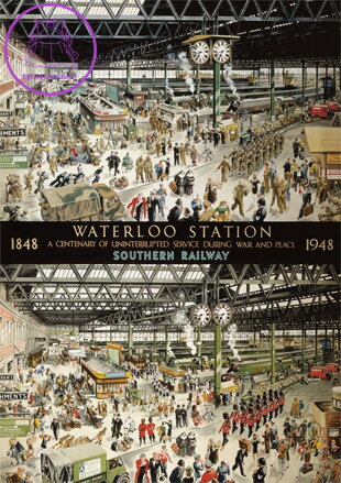 GIBSONS Puzzle Stanice Waterloo v roce 1848 a 1948, 1000 dílků
