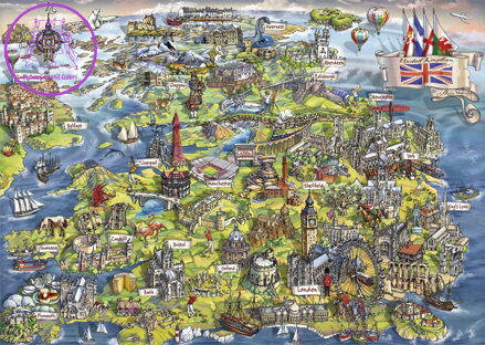 GIBSONS Puzzle Nádherná Británie 1000 dílků