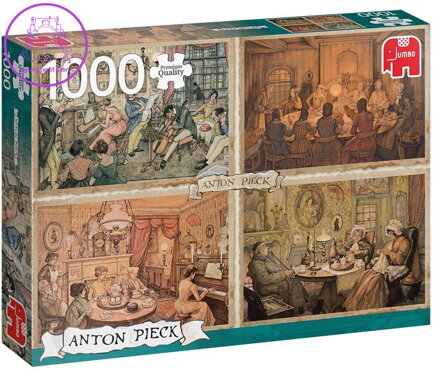 JUMBO Puzzle Setkání v obývacím pokoji 1000 dílků