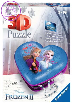RAVENSBURGER 3D puzzle Srdce Ledové království 2, 54 dílků