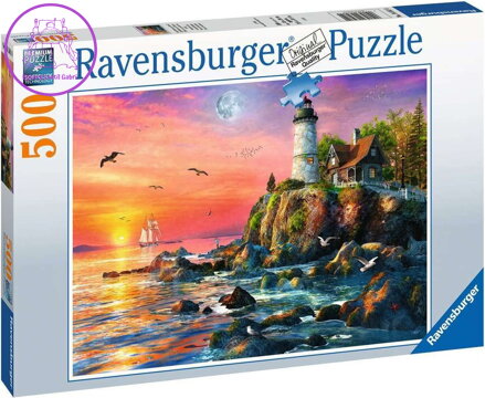 RAVENSBURGER Puzzle Maják při západu slunce 500 dílků