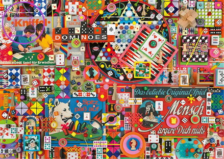 SCHMIDT Puzzle Vintage: Stolní hry 1000 dílků