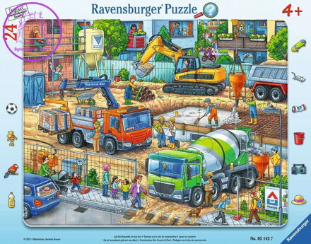 RAVENSBURGER Puzzle Na staveništi 24 dílků