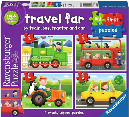 RAVENSBURGER Moje první puzzle: Dopravní prostředky 4v1 (2,3,4,5 dílků)