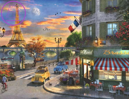 RAVENSBURGER Puzzle Západ slunce v Paříži 2000 dílků