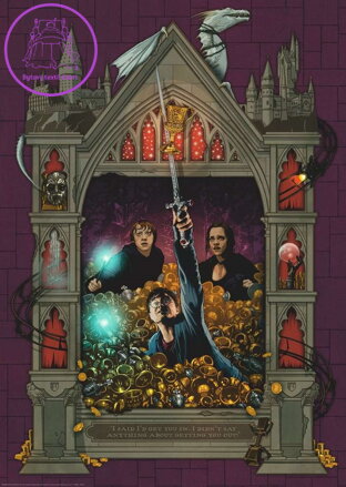 RAVENSBURGER Puzzle Harry Potter 7: Trezor v Gringottovic bance 1000 dílků