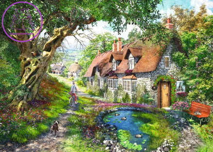 RAVENSBURGER Puzzle Květinovou cestičkou 1000 dílků