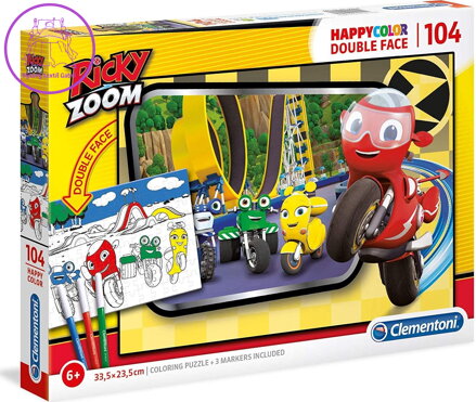 CLEMENTONI Oboustranné puzzle Ricky Zoom 104 dílků