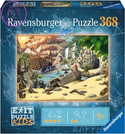 RAVENSBURGER Únikové EXIT puzzle Kids Pirátské dobrodružství 368 dílků