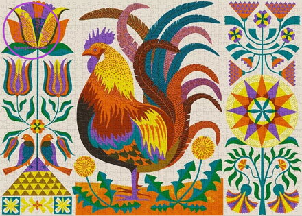 CLOUDBERRIES Puzzle Rooster 1000 dílků