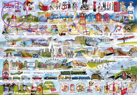 GIBSONS Puzzle Krémové čaje a jejich zařazení 2000 dílků