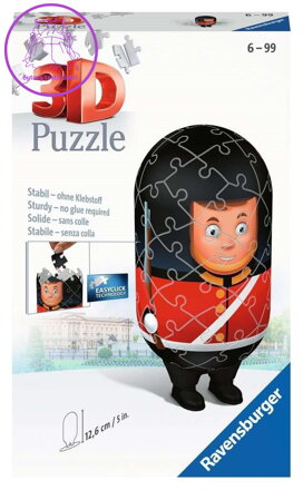 RAVENSBURGER 3D puzzle Postavička Britská královská stráž 54 dílků