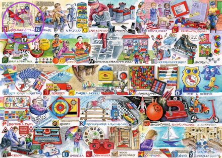 GIBSONS Puzzle Abeceda her a hraček 1000 dílků