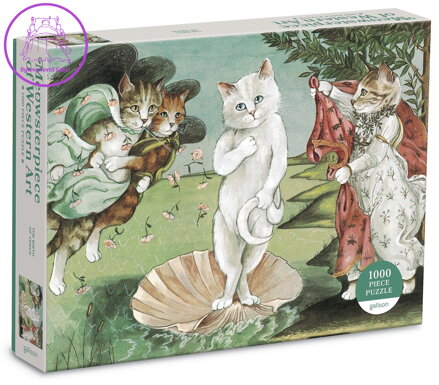 GALISON Puzzle Meowsterpiece: Zrození Venuše 1000 dílků
