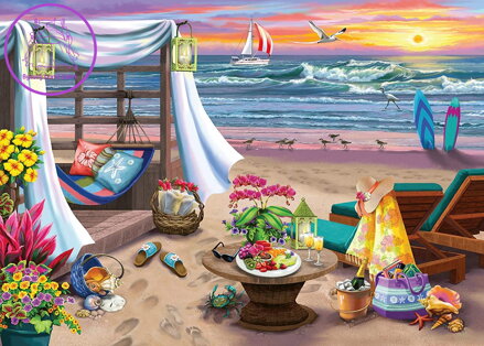 RAVENSBURGER Puzzle Na pláži Cabana XXL 500 dílků
