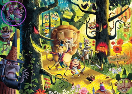 RAVENSBURGER Puzzle Lvi, tygři a medvědi, ó jé! (Čaroděj ze země Oz) 1000 dílků