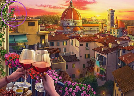RAVENSBURGER Puzzle Útulná místa: Terasa ve Florencii XXL 500 dílků