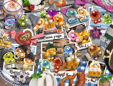 RAVENSBURGER Puzzle Gelini na Oktoberfestu 2000 dílků