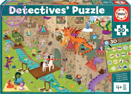 EDUCA Detektivní puzzle Hrad 50 dílků