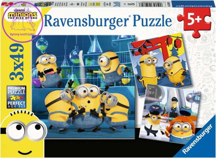 RAVENSBURGER Puzzle Mimoni 2: Padouch přichází 3x49 dílků