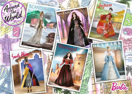 RAVENSBURGER Puzzle Barbie: Kolem světa 1000 dílků