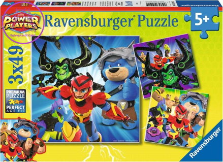 RAVENSBURGER Puzzle Power Players 3x49 dílků