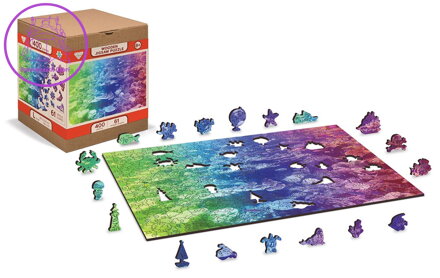 WOODEN CITY Dřevěné puzzle Korálový útes 2v1, 400 dílků EKO