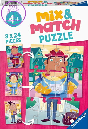 RAVENSBURGER Puzzle Mix&Match: Moje oblíbené povolání 3x24 dílků