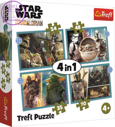 TREFL Puzzle Star Wars: Mandalorian 4v1 (35,48,54,70 dílků)