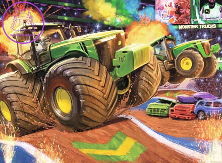RAVENSBURGER Puzzle John Deer: Velká kola XXL 100 dílků