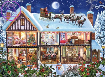 RAVENSBURGER Puzzle Vánoce doma XXL 100 dílků