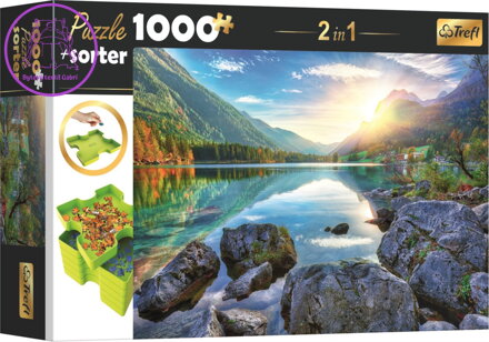 TREFL Puzzle s třídičem 2v1 Jezero Hintersee, Německo 1000 dílků