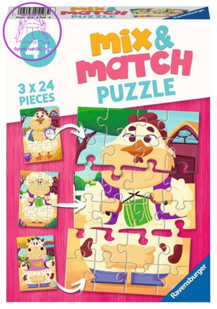 RAVENSBURGER Puzzle Mix&Match: Moji přátelé z farmy 3x24 dílků
